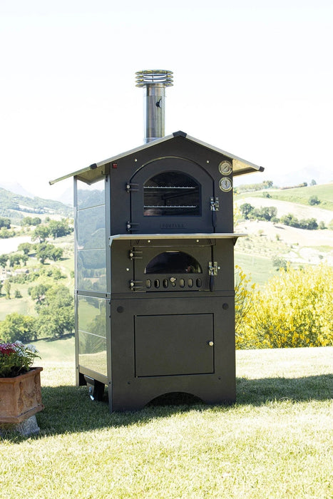 Fontana Forni Fontana Forni Gusto 80x54 Wood-Fired Dual Chamber Pizza Oven GUSTO80x54AV Barbecue Accessories 840495111221