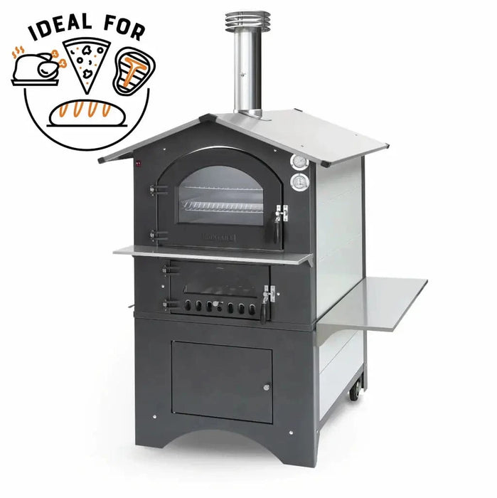 Fontana Forni Fontana Forni Gusto 80x54 Wood-Fired Dual Chamber Pizza Oven GUSTO80x54AV Barbecue Accessories 840495111221