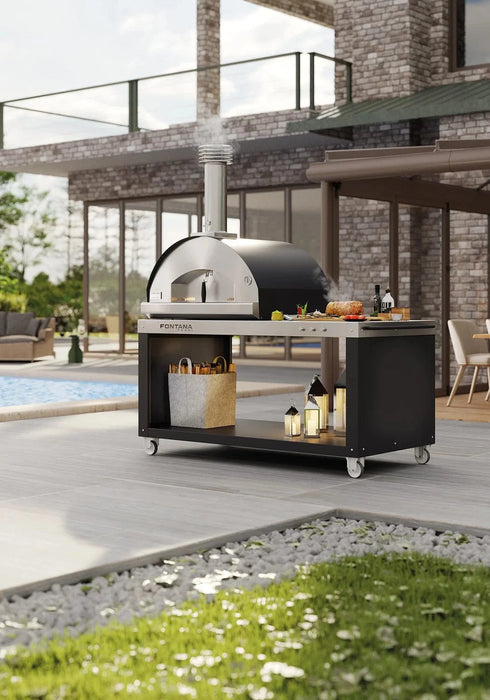 Fontana Forni Fontana Forni Mangiafuoco Wood-Fired Pizza Oven Barbecue Finished - Charcoal