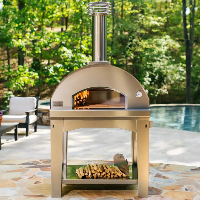 Fontana Forni Fontana Forni Mangiafuoco Wood-Fired Pizza Oven Barbecue Finished - Charcoal