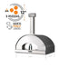 Fontana Forni Fontana Forni Mangiafuoco Wood-Fired Pizza Oven Grey FTMF-A Barbecue Finished - Charcoal 840495100102