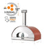Fontana Forni Fontana Forni Mangiafuoco Wood-Fired Pizza Oven Red FTMF-R Barbecue Finished - Charcoal 840495100096