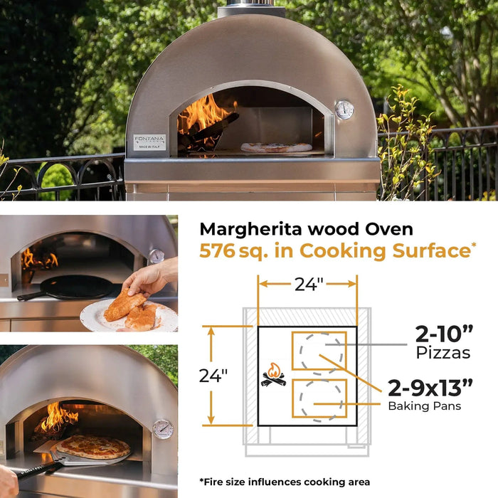 Fontana Forni Fontana Forni Margherita Wood-Fired Pizza Oven Barbecue Finished - Charcoal