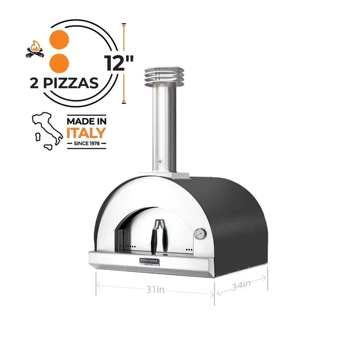 Fontana Forni Fontana Forni Margherita Wood-Fired Pizza Oven Grey FTMAR-A Barbecue Finished - Charcoal 840495100072