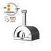 Fontana Forni Fontana Forni Margherita Wood-Fired Pizza Oven Grey FTMAR-A Barbecue Finished - Charcoal 840495100072