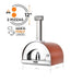 Fontana Forni Fontana Forni Margherita Wood-Fired Pizza Oven Red FTMAR-R Barbecue Finished - Charcoal 840495100065