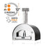 Fontana Forni Fontana Forni Napoli Hybrid Gas & Wood Pizza Oven FTNAP-H-A Barbecue Finished - Gas