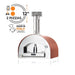 Fontana Forni Fontana Forni Napoli Hybrid Gas & Wood Pizza Oven Red FTNAP-H-R Barbecue Finished - Gas 810103970397