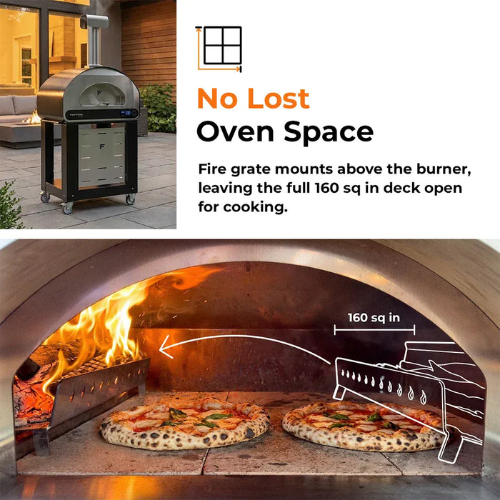 Fontana Forni Fontana Forni Volta 70 Hybrid Smart Oven FFVOLTA70-B Barbecue Finished - Pizza 840495100782