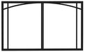 Fpi Fireplace Products Regency Black Chrome Vignette Door Inlay (Panorama P33E) - 439-948 439-948 Fireplace Finished - Gas