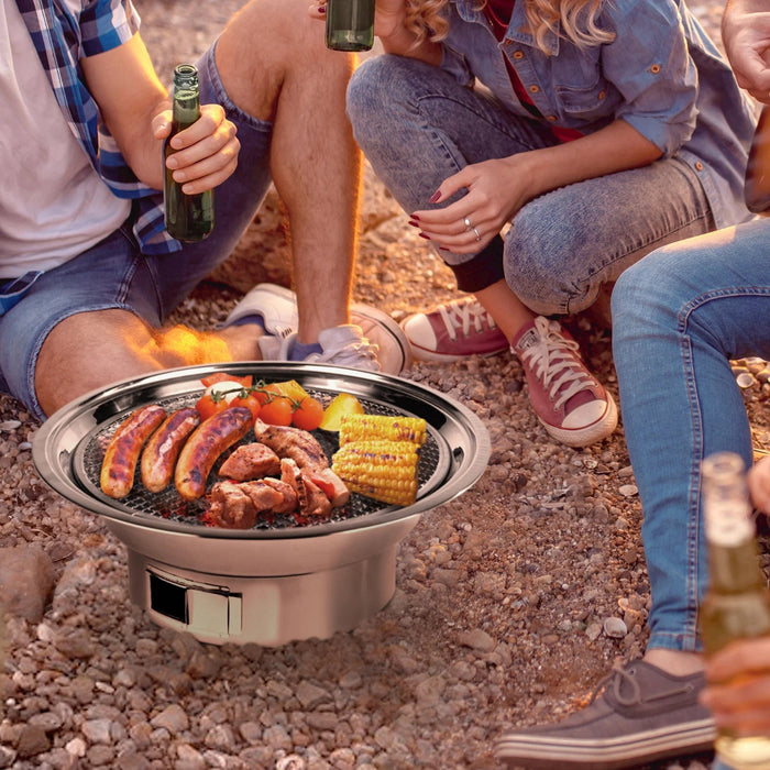 Georgian Bay Leisure Distributors Ltd. Georgian Bay Grills Portable Stainless Steel Nesting Grill PCGRILLSS Barbecue Finished - Charcoal 831531000043