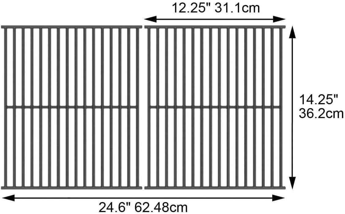 Grill Care Grill Care Cast-Iron Cooking Grids (2-Piece) - 11225GC 11225GC Barbecue Parts 062682112250