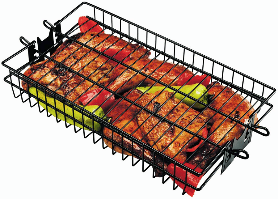 Grillpro GrillPro Non-Stick Flat Spit Rotisserie Grill Basket - 24785 24785 Barbecue Accessories