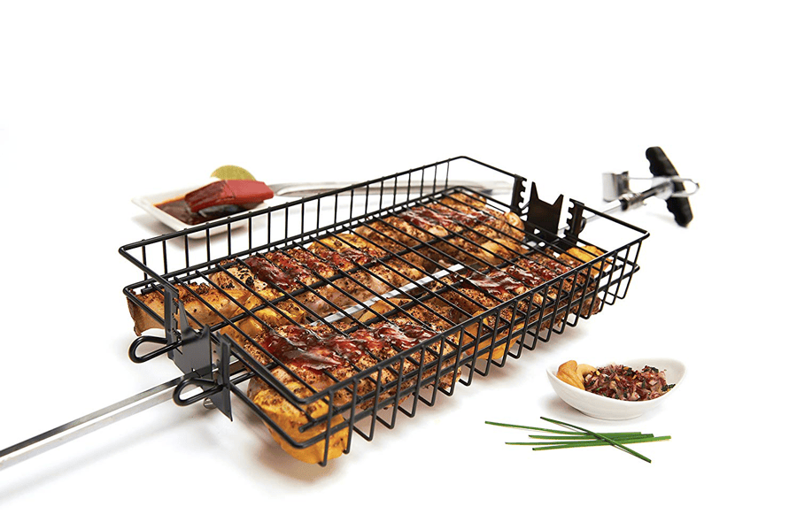 Grillpro GrillPro Non-Stick Flat Spit Rotisserie Grill Basket - 24785 24785 Barbecue Accessories