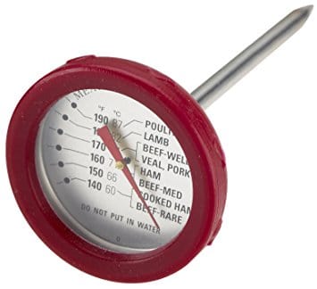 Grillpro GrillPro Stainless Steel Thermometer W/Bezel - 11391 11391 Barbecue Accessories