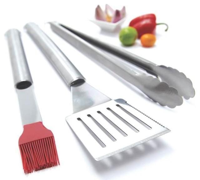 Grillpro grillPro Tool Set w/ Stainless Steel Tube Handles (3-Piece) - 40035 40035 Barbecue Accessories 060162400353