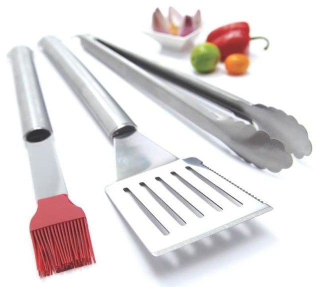 Grillpro grillPro Tool Set w/ Stainless Steel Tube Handles (3-Piece) - 40035 40035 Barbecue Accessories