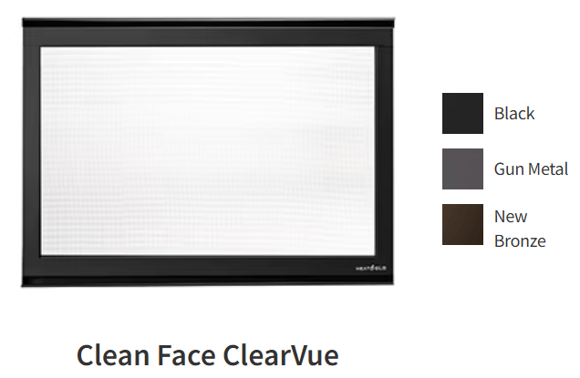 Heat And Glow Heat & Glo 32" Clean Face Front (ClearVue Mesh - Black) - CF-5XCV-BK CF-5XCV-BK-FD Fireplace Accessories