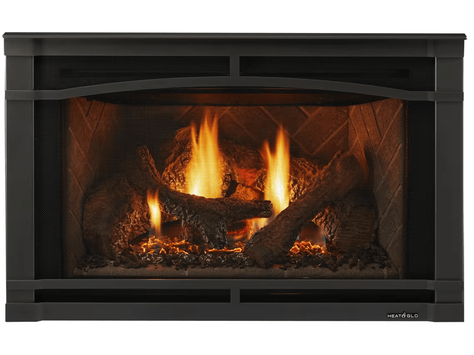 Heat And Glow Heat & Glo 35" Supreme Gas Fireplace Insert with Birch Logs SUPREME-I35-BIR-FD Fireplace Finished - Gas