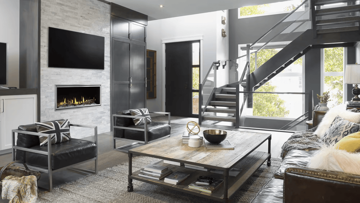 Heat And Glow Heat & Glo 36" Mezzo Linear Fireplace MEZZO36-C-FD Fireplace Finished - Gas