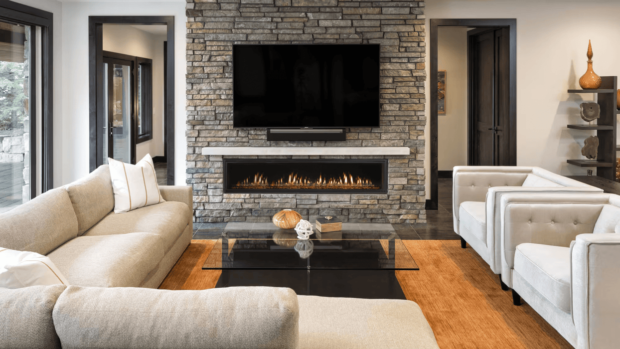 Heat And Glow Heat & Glo 36" Mezzo Linear Fireplace MEZZO36-C-FD Fireplace Finished - Gas