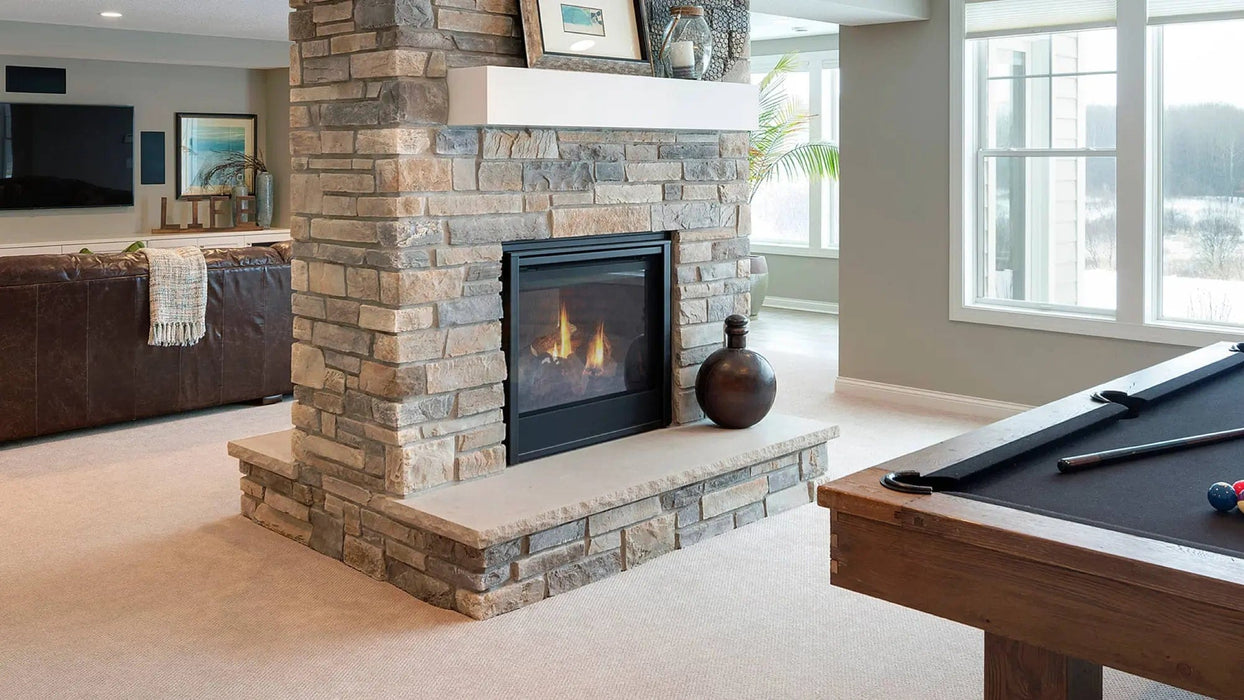 Heat And Glow Heat & Glo 36" See Through Direct Vent Multi Side Top/Rear Gas Fireplace With IntelliFire Touch Ignition ST-DV36IN-FD Fireplace Venting
