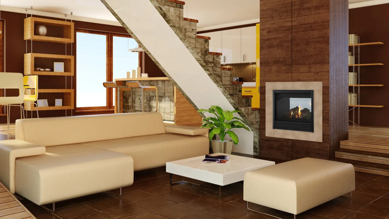 Heat And Glow Heat & Glo 36" See Through Direct Vent Multi Side Top/Rear Gas Fireplace With IntelliFire Touch Ignition ST-DV36IN-FD Fireplace Venting