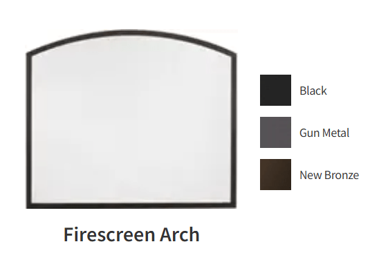 Heat And Glow Heat & Glo 42" Arched Firescreen Front (Gunmetal) - FSA-42STIFT-GM FSA-42STIFT-GM-FD Fireplace Accessories