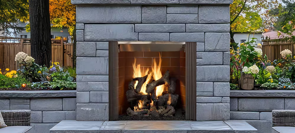 Heat And Glow Heat & Glo 42" Castlewood Outdoor Wood Fireplace ODCASTLEWD-42-C-FD Fireplace Finished - Wood