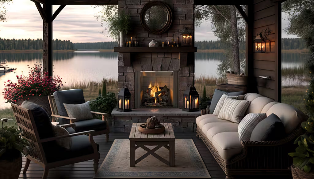 Heat And Glow Heat & Glo 42" Castlewood Outdoor Wood Fireplace ODCASTLEWD-42-C-FD Fireplace Finished - Wood