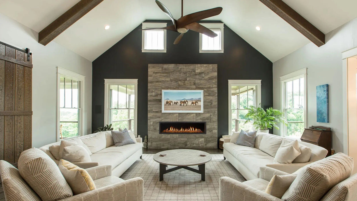 Heat And Glow Heat & Glo 48" Mezzo Linear Fireplace MEZZO48-C-FD Fireplace Finished - Gas