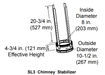 Heat And Glow Heat & Glo 6" (200mm) flue support section - SL3 SL3-FD Fireplace Venting
