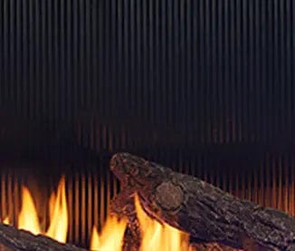 Heat And Glow Heat & Glo 60" Black Glass Interior Panels (Fluted) - BGK-FL-PR-60 BGK-FL-PR-60-FD Fireplace Accessories