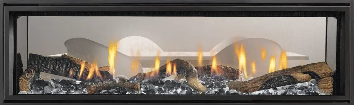 Heat And Glow Heat & Glo 60" Mezzo See-Through Gas Fireplace MEZZO60ST-C-FD Fireplace Finished - Gas