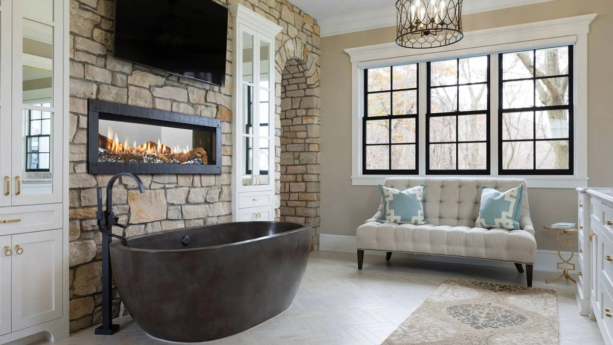 Heat And Glow Heat & Glo 72" Mezzo See-Through Gas Fireplace MEZZO72ST-C-FD Fireplace Finished - Gas