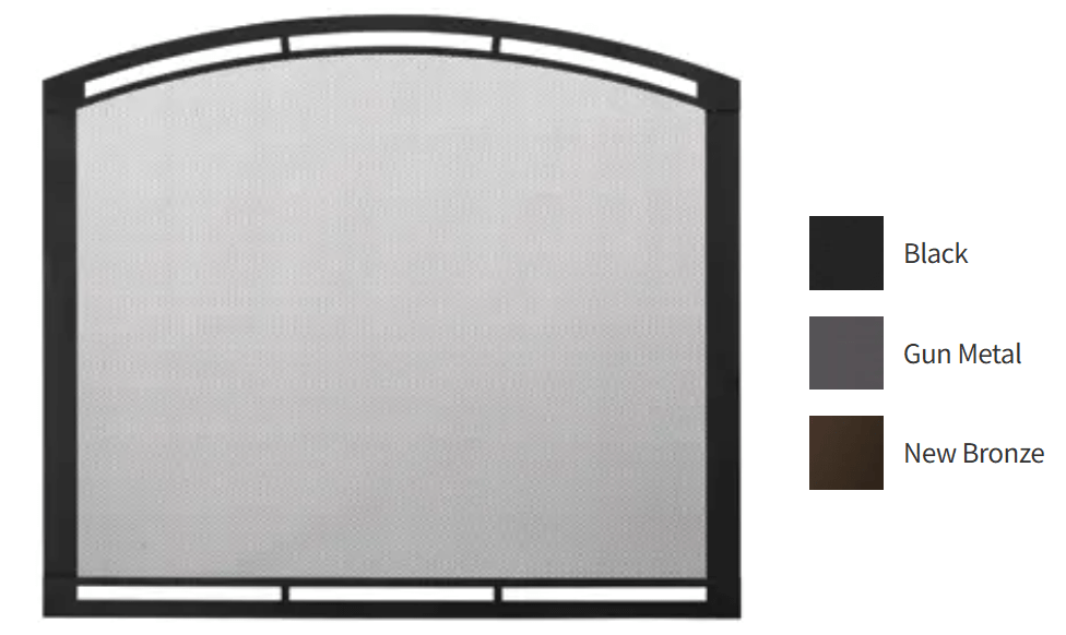 Heat And Glow Heat & Glo Arched Firescreen Front (36" Gun Metal) - FS-36AIFT-GM FS-36AIFT-GM-FD Fireplace Accessories