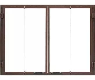 Heat And Glow Heat & Glo Bi-Fold Glass Doors w/ Black Trim - DM6036 DM6036-FD Fireplace Accessories