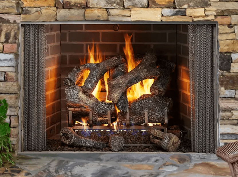 Heat And Glow Heat & Glo Cottagewood 36" Outdoor Wood-Burning Fireplace Fireplace Finished - Outdoor