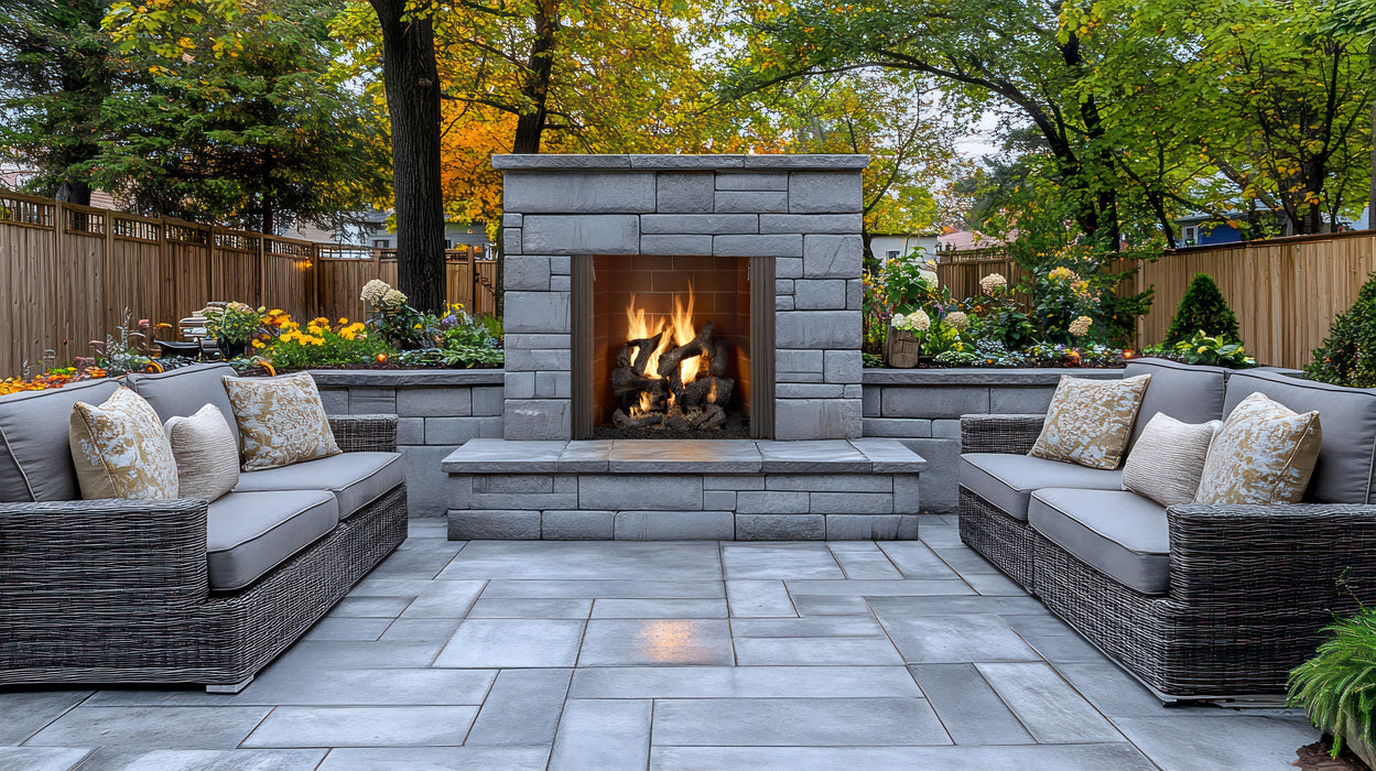 Heat And Glow Heat & Glo Cottagewood 42 Outdoor Wood Fireplace ODCTGWD-42-B-FD Fireplace Finished - Outdoor