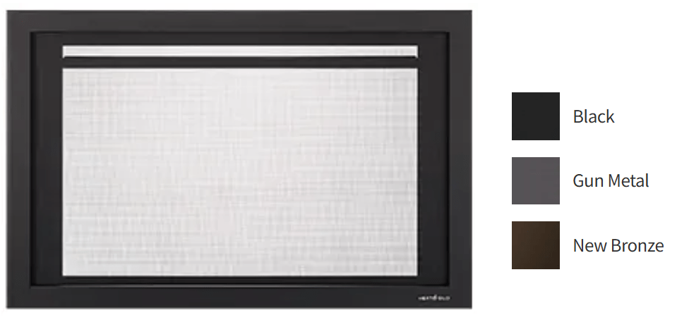 Heat And Glow Heat & Glo Firescreen Front (35" Gun Metal) - FS-FB35-GM FS-FB35-GM-FD Fireplace Accessories
