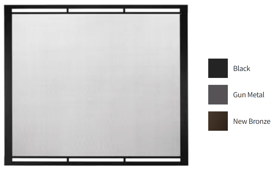 Heat And Glow Heat & Glo Firescreen Front (36" Gun Metal) - FS-36IFT-GM FS-36IFT-GM-FD Fireplace Accessories
