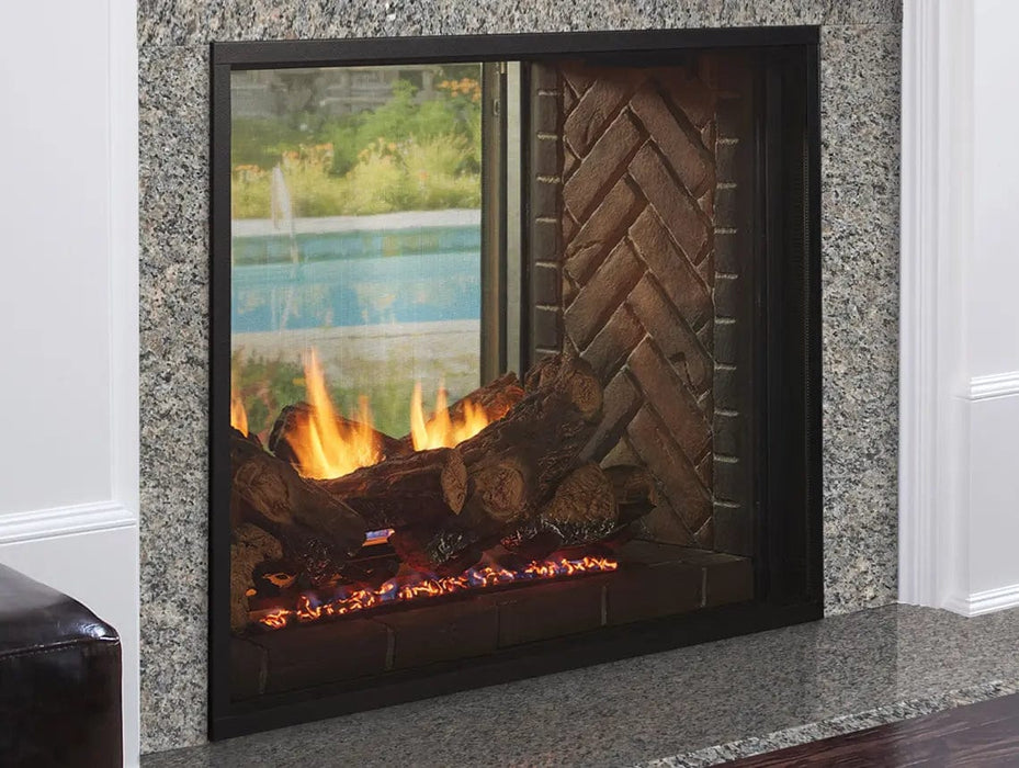 Heat And Glow Heat & Glo Fortress Indoor / Outdoor See-Through Gas Fireplace ODFORTG-36-FD Fireplace Finished - Outdoor
