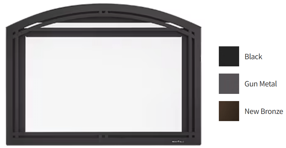 Heat And Glow Heat & Glo Galleria Front (35" Gun Metal) - GAL-FB35-GM GAL-FB35-GM-FD Fireplace Accessories