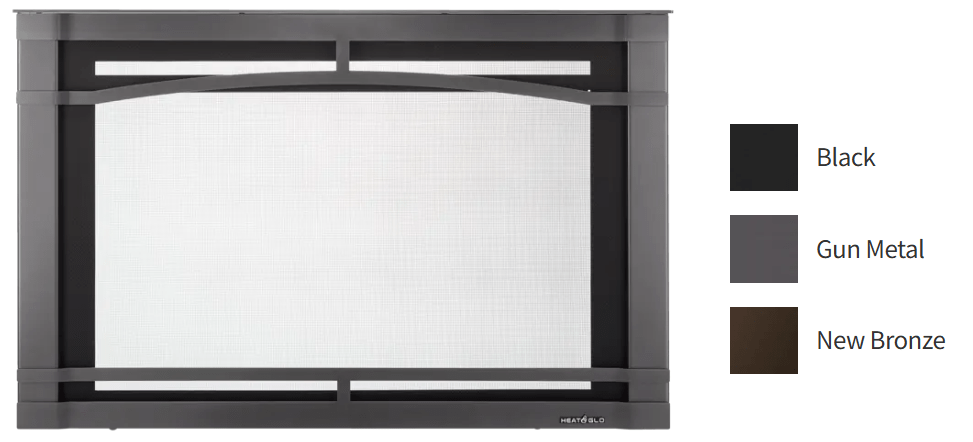 Heat And Glow Heat & Glo Halston Arched Screen Front (35" Gun Metal) - HARC-MI35-GM HARC-MI35-GM-FD Fireplace Accessories
