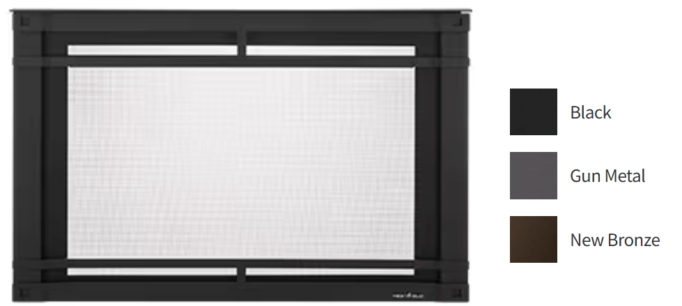 Heat And Glow Heat & Glo Halston Front (35" Gun Metal) - HAL-FB35-GM HAL-FB35-GM-FD Fireplace Accessories
