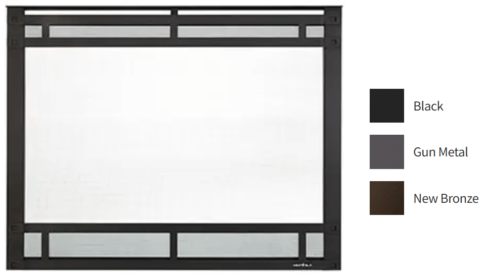 Heat And Glow Heat & Glo Halston Overlap Fixed Front (36" Gun Metal) - HAL-36-GM HAL-36-GM-FD Fireplace Accessories