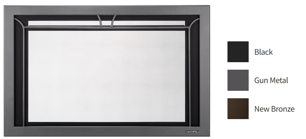 Heat And Glow Heat & Glo Iron Age Front (30" Gun Metal) - IA-FB30-GM IA-FB30-GM-FD Fireplace Accessories