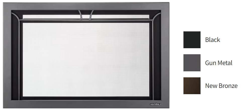 Heat And Glow Heat & Glo Iron Age Screen Front (25" Gun Metal) - IA-MI25-GM IA-MI25-GM-FD Fireplace Accessories