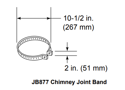 Heat And Glow Heat & Glo Joint band (package of 3) - JB877 JB877-FD Fireplace Accessories