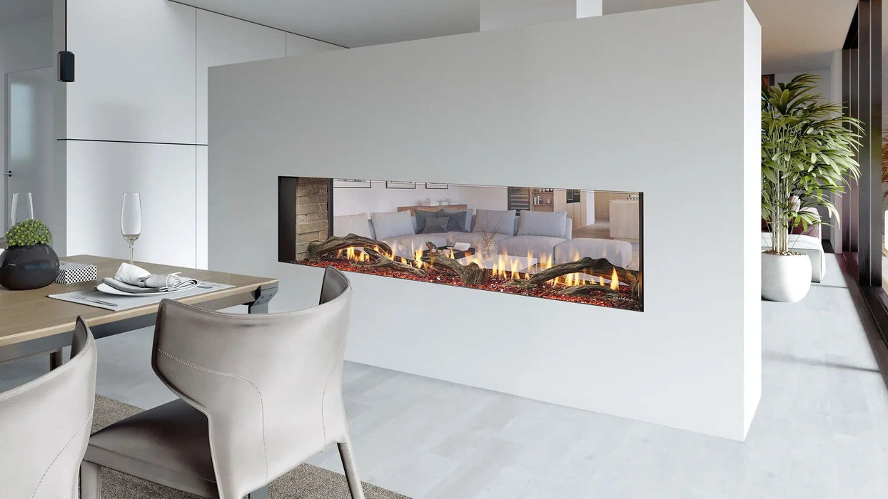 Heat And Glow Heat & Glo Primo II 72" Double-Sided Gas Fireplace PRIMO-II-72ST-FD Fireplace Finished - Gas
